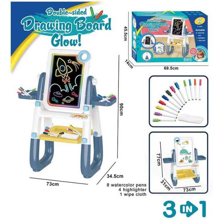 Мольберт YM 2216 на батарейках підсвічування 3 в 1