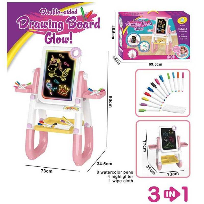 Мольберт YM 2216 A на батарейках підсвічування 3 в 1