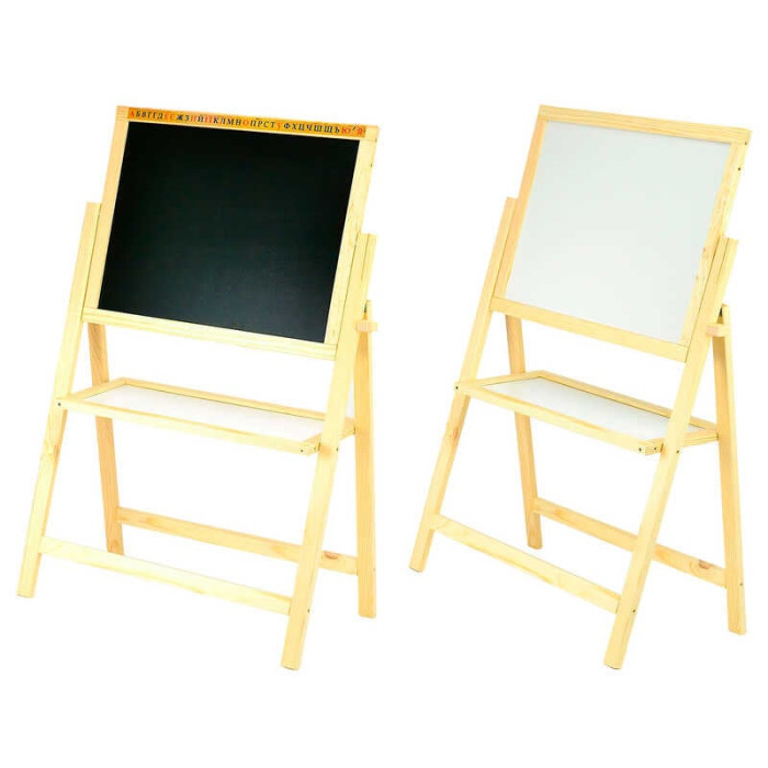 Мольберт магнітний обертовий 050 Мася - незабарвлений Дошка Ш40 * в55см Підставка Ш55 * в110см матеріал сосна Мася