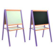 Мольберт вел магнітний фіолетовий з помаранчевим ІГРУША Дошка ш50*40см Підставка ш100*в65см Одна сторона Ігруша