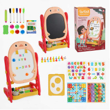 Мольберт 050-54 двосторонній крейда маркери стиранка магніти настільні ігри фішки