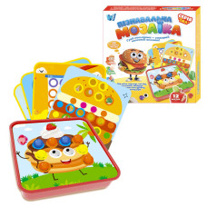 Пізнавальна мозаїка 32577 WToys 38 елементів 12 карток із завданнями WToys