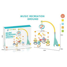 Карусель музична HL 2020-48 “Комашки” звук підсвічування регулювання звуку 5 брязкалець прорізувач