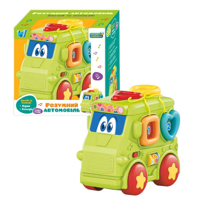 Розумний Автомобіль 6220 WToys звук світло сортер цифри рух 2 режими гучності WToys
