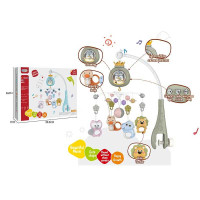 Карусель музична 368-6 G мелодії звуки підсвічування проєкція таймер вимкнення пульт в коробці