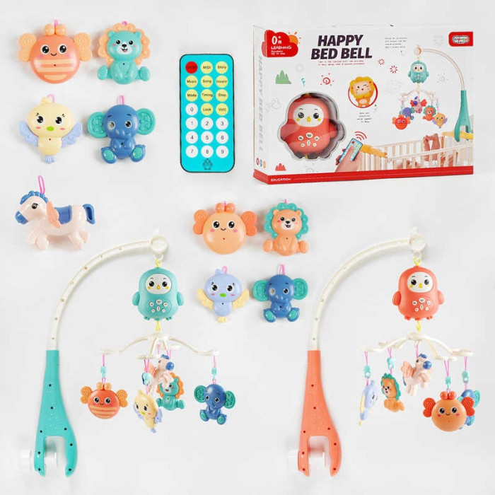 Карусель на ру 668-40 пульт управління підсвічування колискові пісні історії 5 брязкальців англійською мовою в коробці