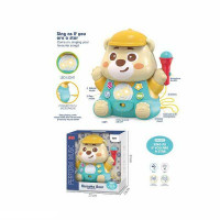 Караоке RJ 6826 мікрофон для дітей з музикою та підсвічуванням звуки оплесків на батарейках в коробці Товар №6826