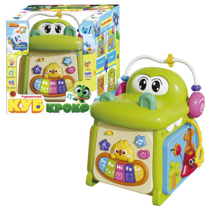 Музичний мультибокс 13167 WToys УКРАЇНСЬКЕ ОЗВУЧУВАННЯ пісеньки ноти загадки назви тварин їхні звуки віршики підсвічування пальчикові ігри WToys