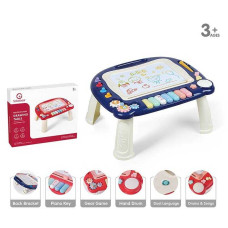 Музична дошка YL 609 AB СИНЯ 2в1 магнітна мелодії звуки пісні піаніно англозвучування Yala baby