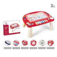 Музична дошка YL 609 AB ЧЕРВОНА 2в1 магнітна мелодії звуки пісні піаніно англозвучування Yala baby