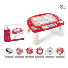 Музична дошка YL 609 AB ЧЕРВОНА 2в1 магнітна мелодії звуки пісні піаніно англозвучування Yala baby
