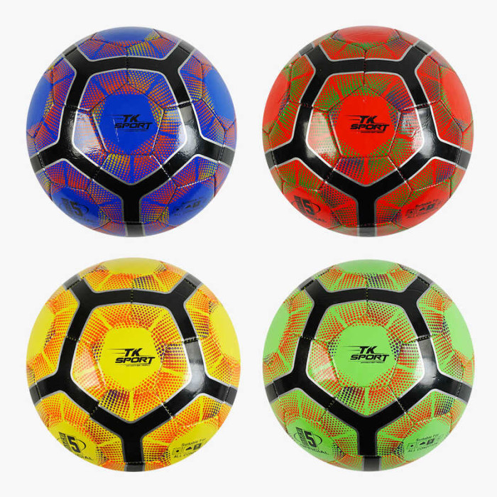 Мяч футбольный С 60505 TK Sport 4 цвета размер №5 материал PVC 280 грамм резиновый баллон ВЫДАЕТСЯ ТОЛЬКО МИКС ВИДОВ TK Sport