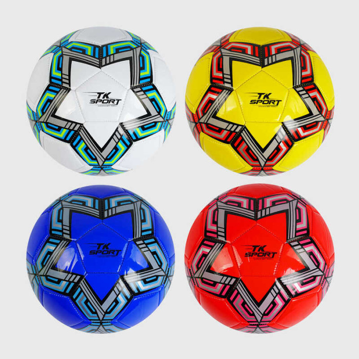 М`яч футбольний C 50201 TK Sport 4 види матеріал TPU вага 320-340 грамів розмір №5 ВИДАЄТЬСЯ ТІЛЬКИ МІКС ВИДІВ TK Sport