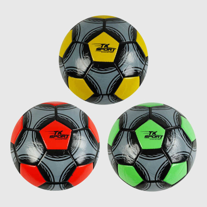 М'яч футбольний М 48472 TK Sport 3 види вага 300-310 грамів гумовий балон матеріал PVC розмір №5 ВИДАЄТЬСЯ МІКС TK Sport
