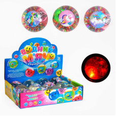 М`яч стрибун С 65461 TK Group ЦІНА ЗА 12 ШТУК В БЛОЦІ “Єдиноріг” блискітки підсвічування TK Group