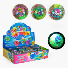 М`яч стрибун С 65464 TK Group ЦІНА ЗА 12 ШТУК В БЛОЦІ “Тваринка” блискітки підсвічування TK Group