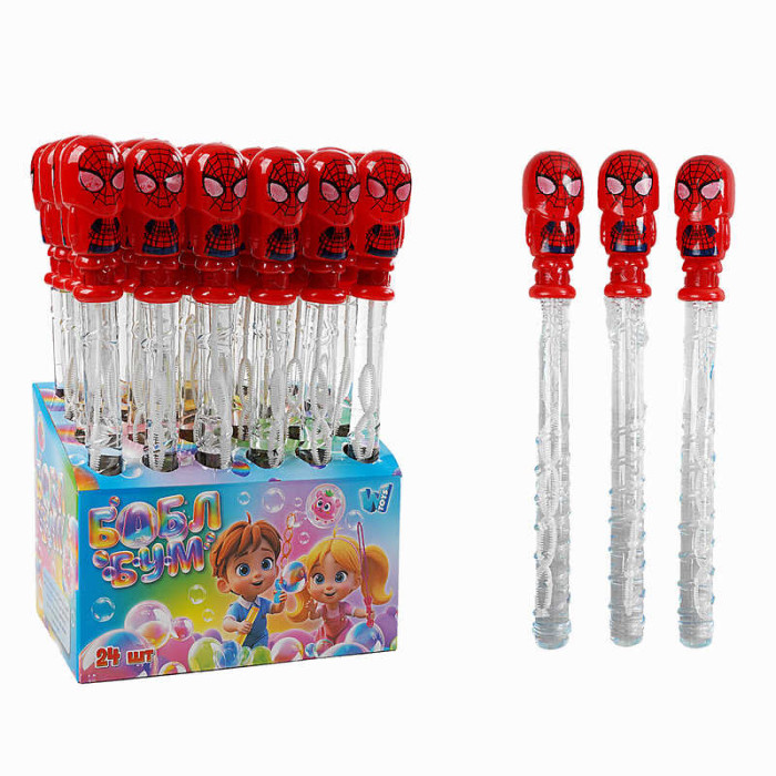 Мыльные пузыри LK 33602 WToys ЦЕНА ЗА 24 ШТУКИ В БЛОКЕ Герой высота 36см