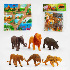 Набір диких тварин TK - 80466 TK Group 6 тварин ігрове поле у пакеті TK Group
