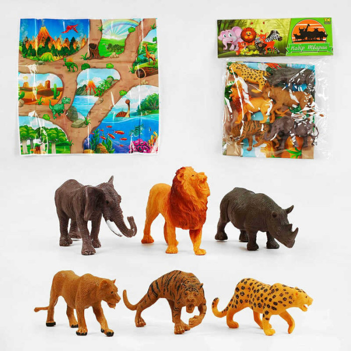 Набір диких тварин TK - 80466 TK Group 6 тварин ігрове поле у пакеті TK Group