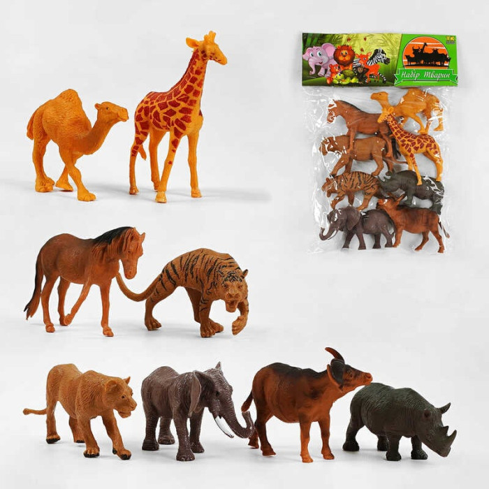 Набір тварин TK - 10369 TK Group Дикі тварини 8 шт в пакеті TK Group