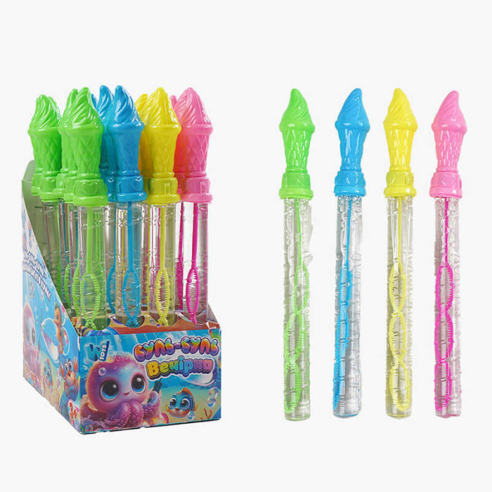 Мильні бульбашки TC 30293 WToys ЦІНА ЗА 24 ШТУКИ В БЛОЦІ Ріжок морозива висота 25см