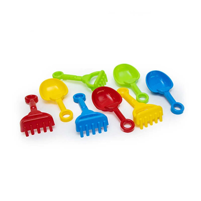 Пісочний набір №5 1257 ЦІНА ЗА 8 ШТУК В БЛОЦІ BAMSIC лопатка+грабельки Bamsic