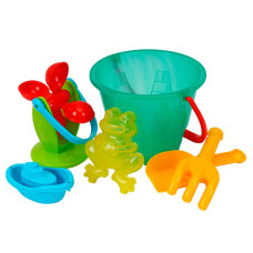 Набір для гри з піском 0112 Technok Toys відерце млин лопатка грабельки форма для піску в сітці Technok Toys