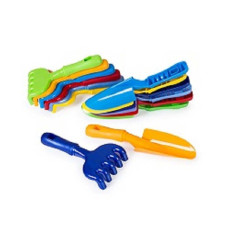 Пісочний набір Лопатка граблі великі 014 ЦІНА ЗА 10ШТ В БЛОЦІ 1набір=1лопатка+1грабельки BAMSIC Bamsic