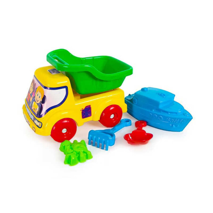 Машина Самосвал №4 дети+кораблик 3686 BAMSIC Bamsic