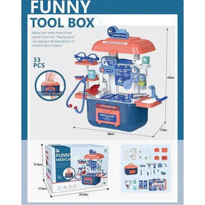 Набір лікаря 628 A 22 Funny medical box 33 елементи