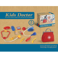 Набір лікаря KJ 1933 A-7 медична сумка стетоскоп телефон тонометр шприц термометр ножиці - дитяча медична іграшка