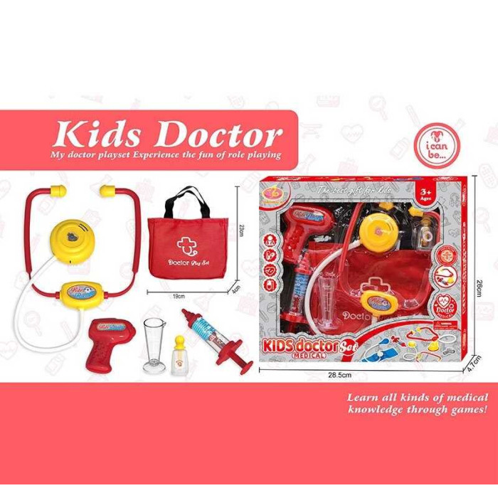 Набір лікаря дитячий зі стетоскопом термометром шприцем (A-11)