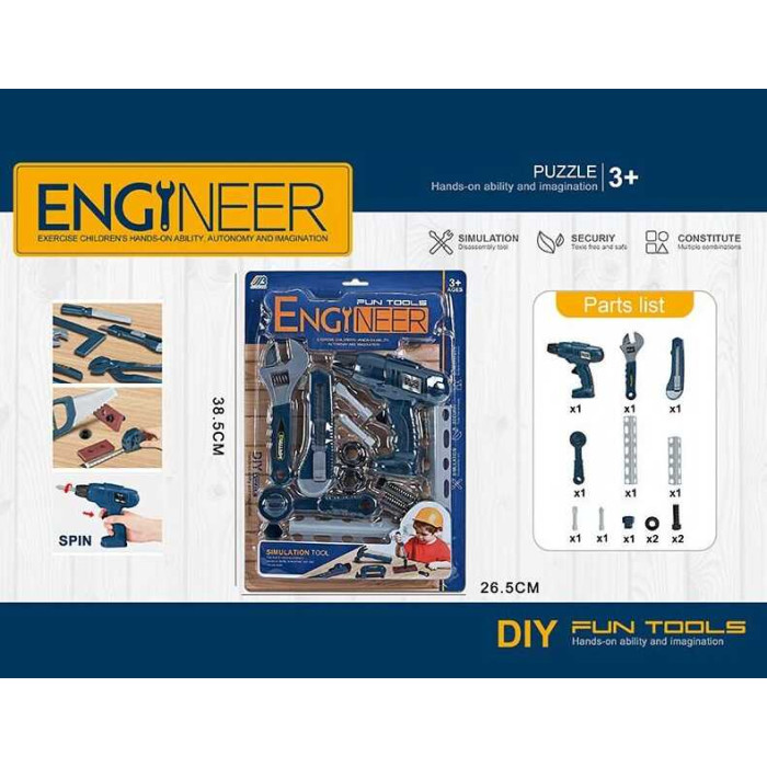 Набір інструментів МТ 6-5 13 елементів механічний дриль аксесуари на листі