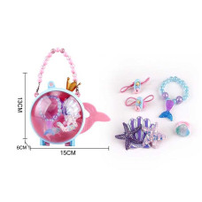 Набір прикрас А 113-7 браслет заколка каблучка резинка для волосся в сумці