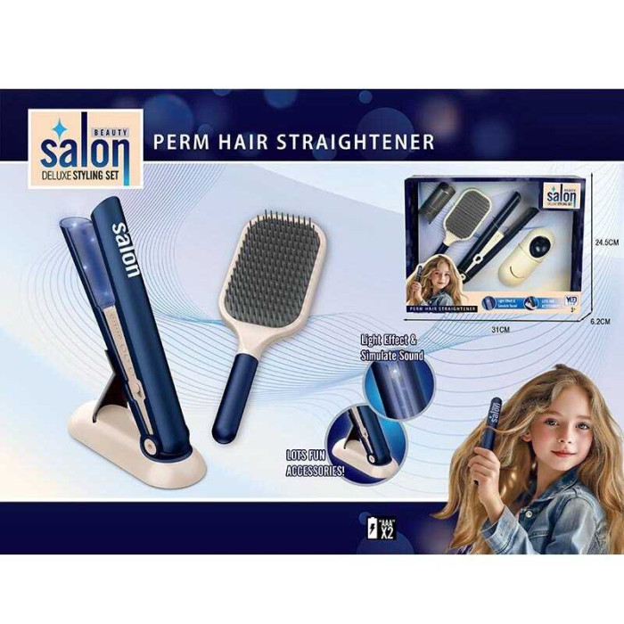 Набор парикмахера YLQ 110 стайлер на батарейках звук подсветка подставка щетка для волос на батарейках Yala baby