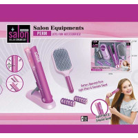 Набір перукаря YLQ 092 стайлер підсвітка звук щітка для волосся підставка бігуді Yala baby