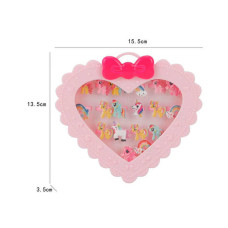 Набір прикрас A 059 B 18 каблучок пластикова основа каблучки регулюється об'єм у боксі