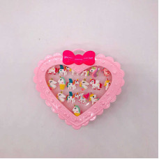 Набір прикрас A 068 B 18 каблучок пластикова основа каблучки регулюється об'єм у боксі