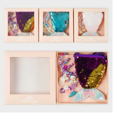 Набір прикрас C 63933 3 види сумочка-гаманець каблучка намисто кліпси браслет