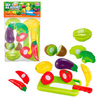 Продукти на липучках “Що є на кухні?” 65276 4FUN Game Club 10 елементів обробна дошка ніж у пакеті 4FUN Game Club