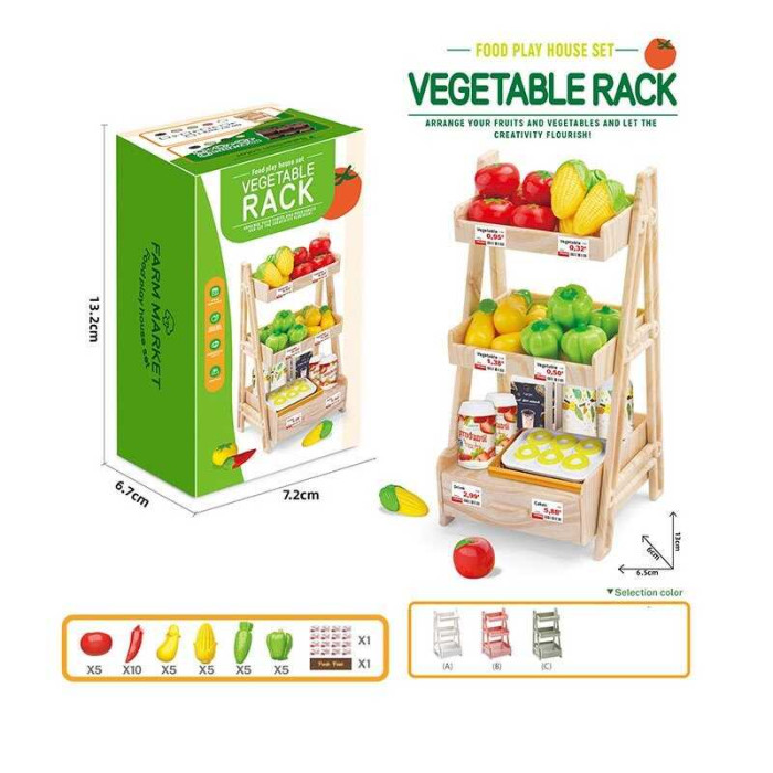 Набір продуктів SY 2113-4 стенд з продуктами муляжі овочів в коробці