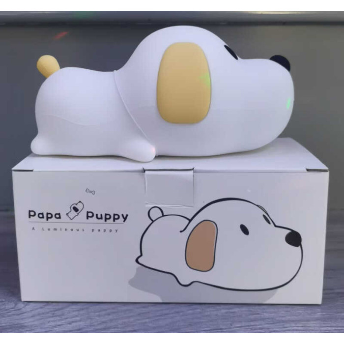 Нічник C 71562 “Песик” розмір - 15х9х7 см матеріал — силікон; 3 режими інтенсивності підсвічування таймер USB - кабель