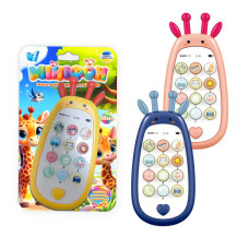 Телефон WToys 72161 3 види ОЗВУЧУВАННЯ УКРАЇНСЬКОЮ МОВОЮ пісні цифри фрази скоромовки загадки казки ВИДАЄТЬСЯ МІКС WToys