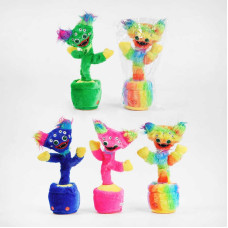 М`яка іграшка С 53130 Кольоровий чудик 4 види звук світло функія запису голосу танцює h-35 см в пакеті