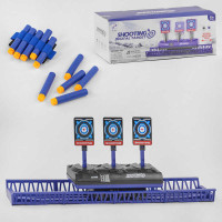 Мышень движущаяся 789-9 звуковая автоматическая платформа на батарейках 10 мягких патронов