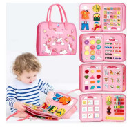 Логічна папка C 73101 фетрова елементи на липучках застібки годинник англ абетка цифри форми тварини погода в пакеті