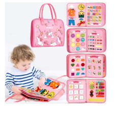 Логічна папка C 73101 фетрова елементи на липучках застібки годинник англ абетка цифри форми тварини погода в пакеті