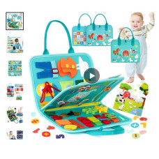 Логічна папка C 73103 фетрова елементи на липучках застібки годинник дні тижня пискавка пазли цифри в пакеті