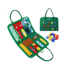 Логічна папка 432-13 фетр цифри та літери на липучках гаманець пряжки блискавка мотузки в пакеті