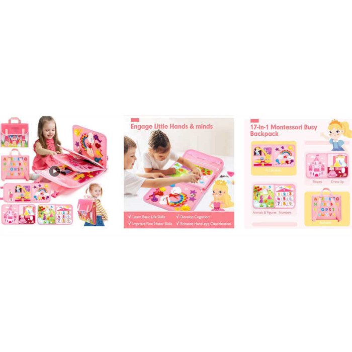 Логічна папка C 73094 фетрова елементи на липучках цифри кольори форми шнурівка в пакеті